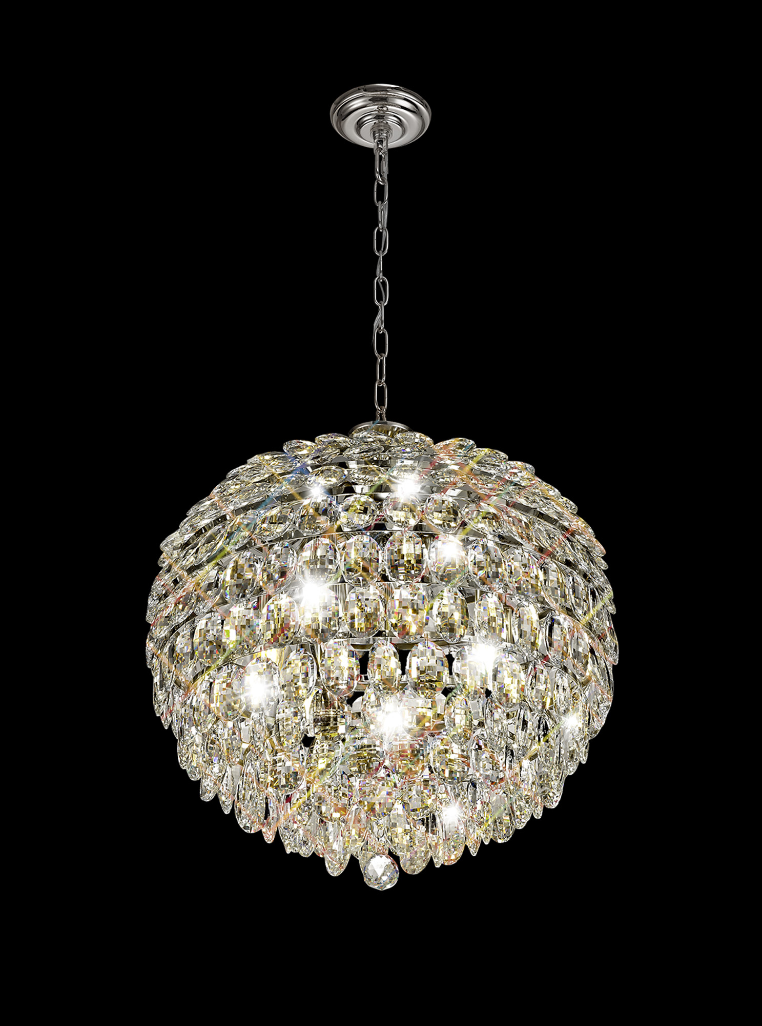 IL32802  Coniston Pendant 9 Light (20kg) Polished Chrome